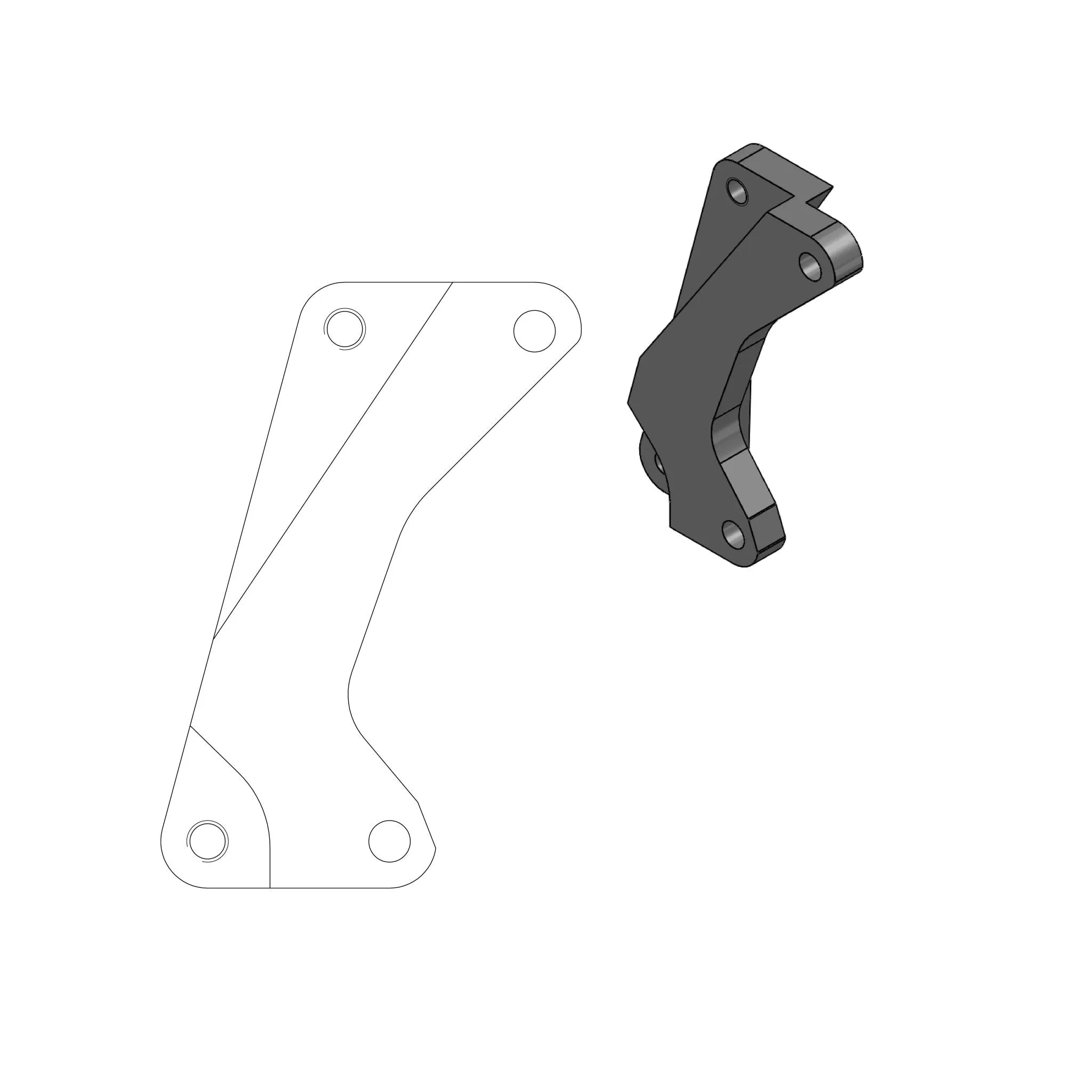Moto-Master Supermoto Street Rotor Adapter Bracket