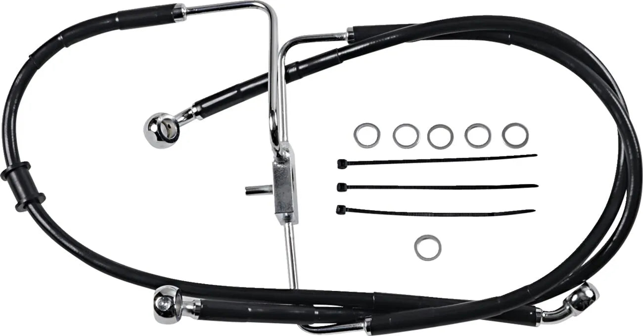 Drag Specialties Verlängerte Bremsleitung 33" Edelstahl vorne