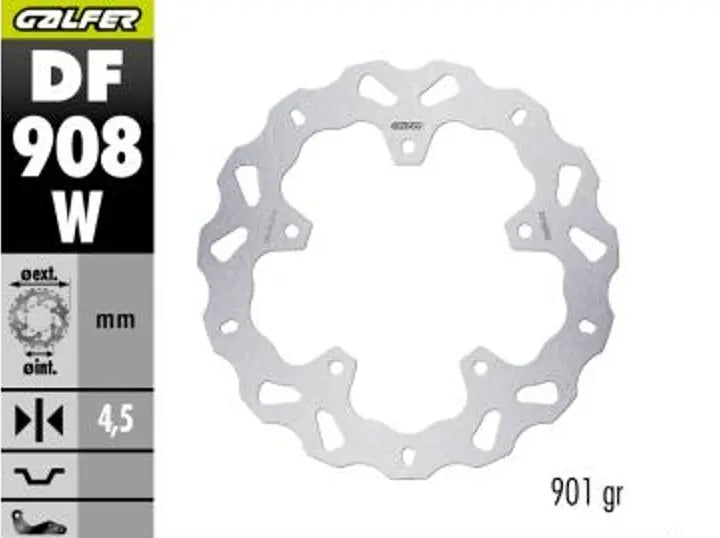 Galfer Disc Wave Fixed Rear Brake Rotor
