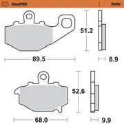 Moto-master Roadpro Sinter Brake Pad Rear - Rear