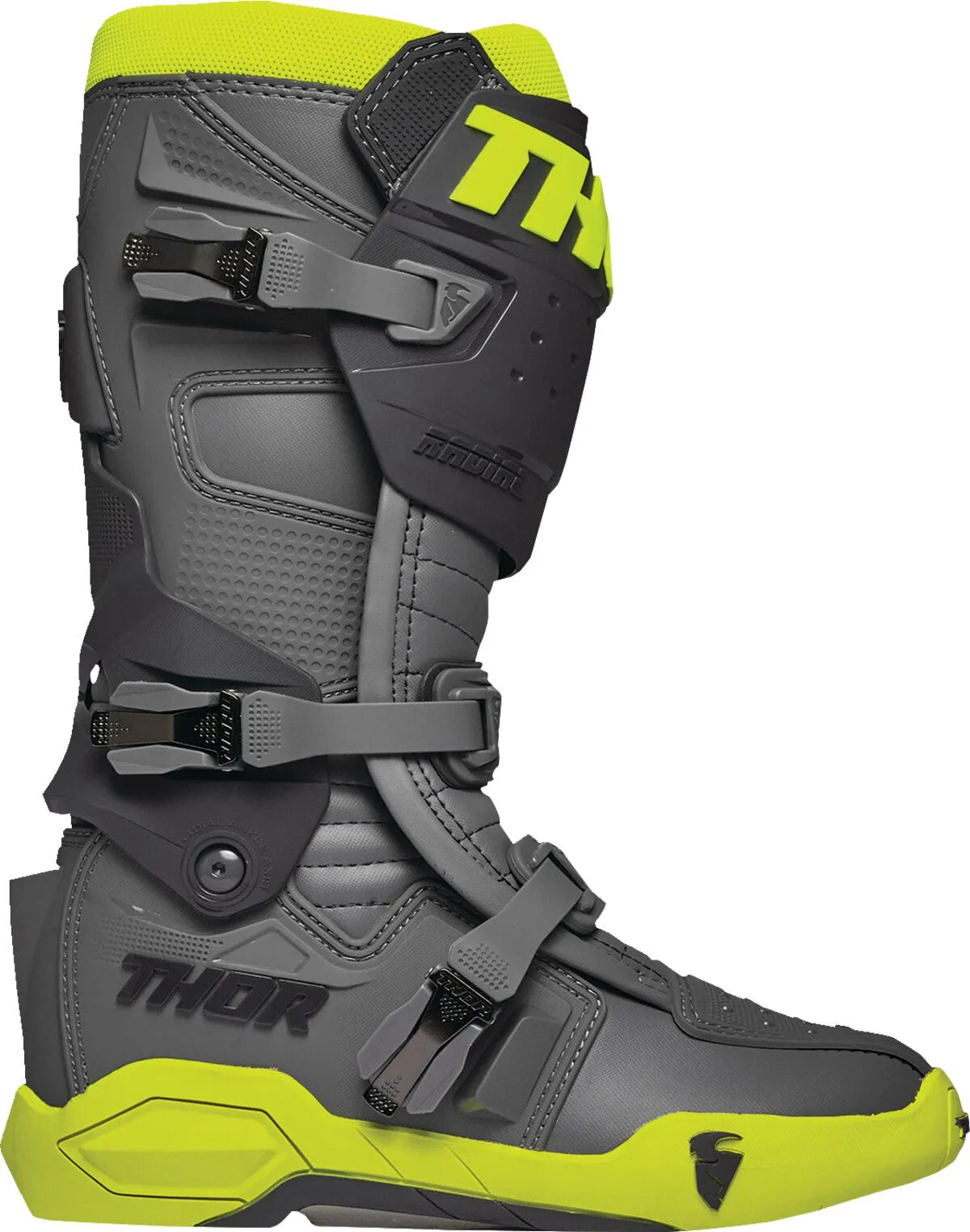 Thor Radial MX Boots Gray/Fluo Yellow