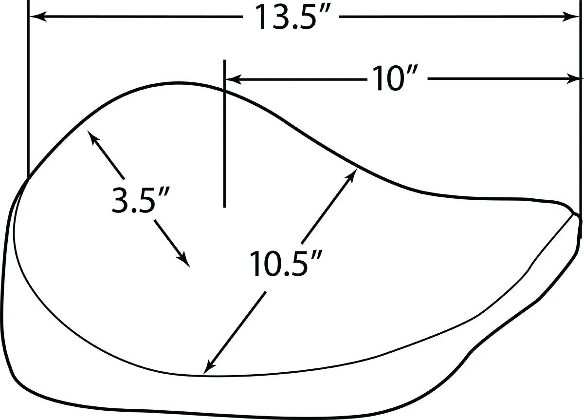 Drag Specialties Bobber Solo Seat - Black Vinyl - For Harley Davidson