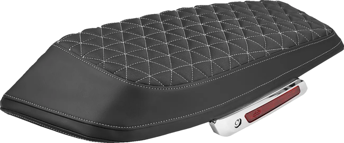 Saddlemen Tri-Gripper Saddlebag Lid Covers Black White Stitching