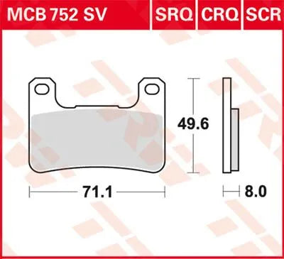 Trw Sv Series Sinter Bremsbeläge - Vorne