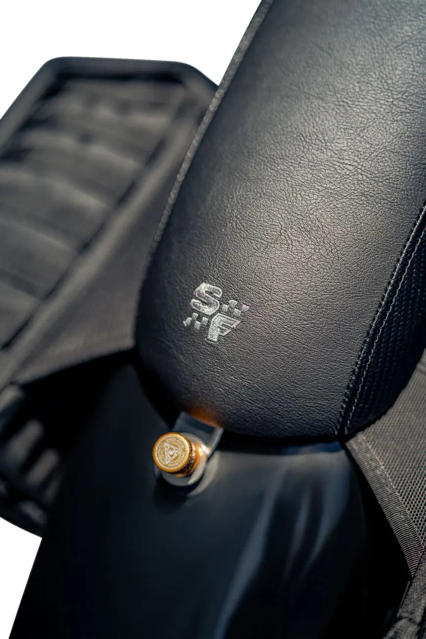 Slyfox Drifter Seat - Black Vinyl Motorcycle Seat - For Harley Davidson