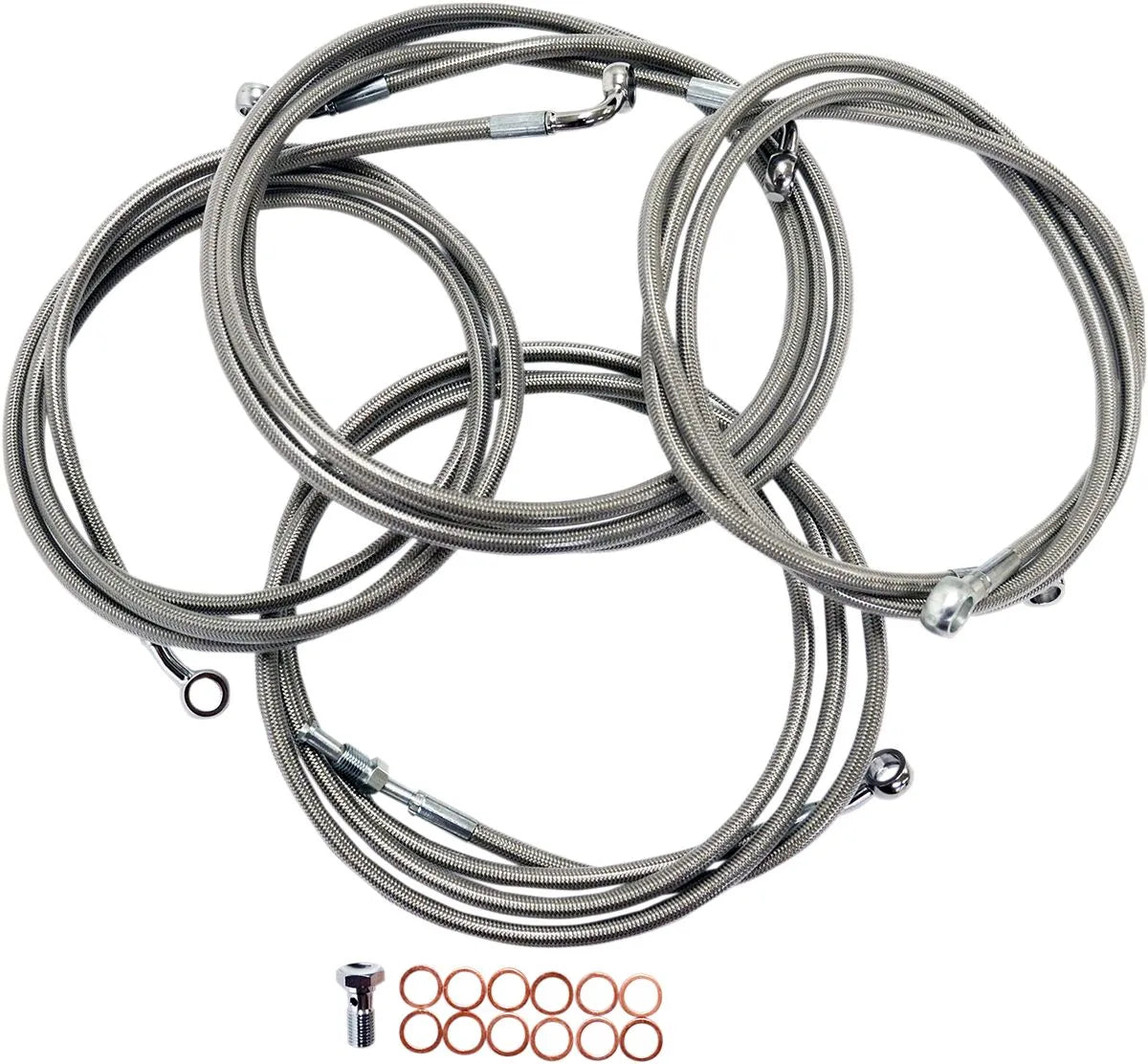 LA CHOPPERS Standard Stainless Braided Cable Kit for Ape Hangers