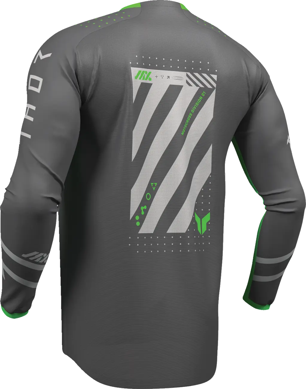 Thor Launchmode Futura Jersey - Light Gray/Charcoal Gray/Fluorescent Green