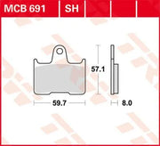Trw Sh Serie Gesinterte Hinterrad Bremsbeläge - Hinten