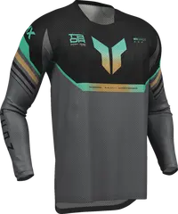 Thor Launchmode Air Raptor Jersey - Black/Orange/Teal/Charcoal Gray