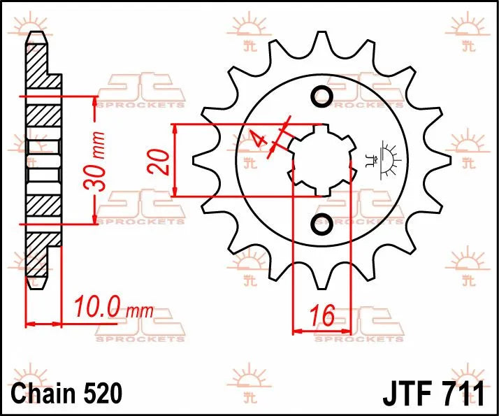 Jt Sprockets Front Sprocket 520 - 13t