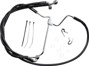 Drag Specialties Extended Black Vinyl Brake Line Kit