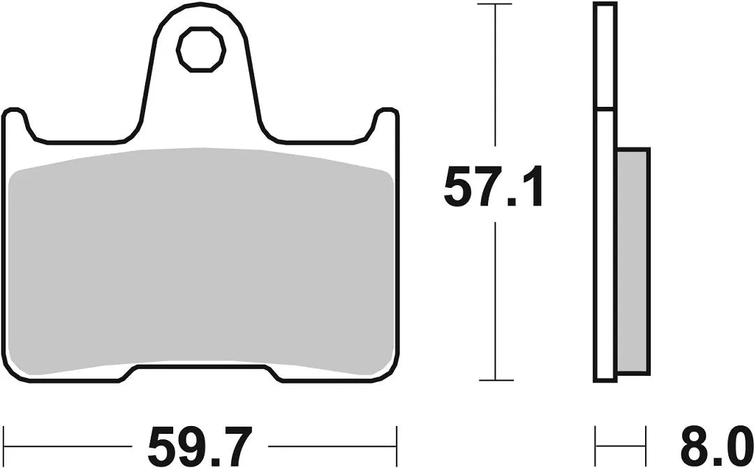 SBS Hls Street Excel Sinter-Bremsbeläge hinten - Hinten