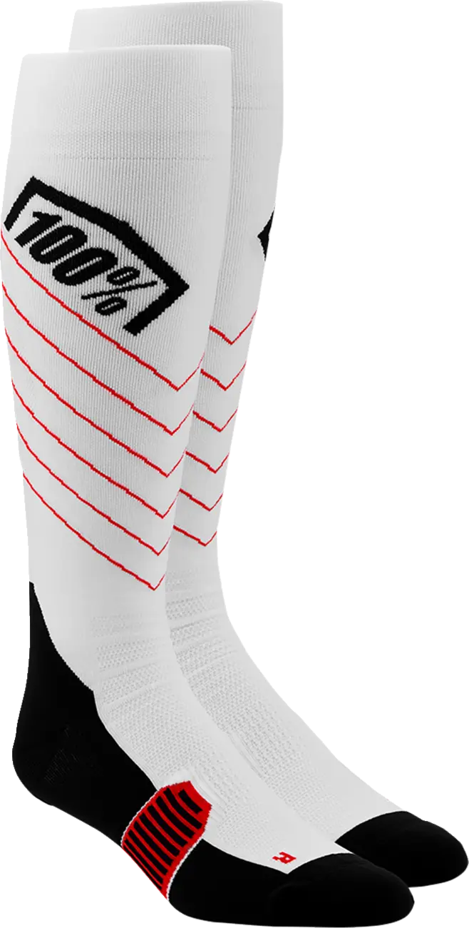 100% Hi-Side Performance Socks White