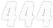Factory Effex Number Stickers - White "4" (3-pack)