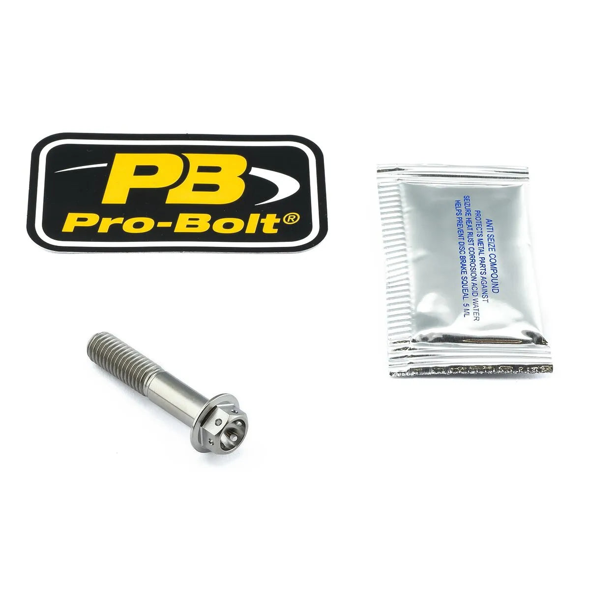 Pro Bolt Axle Pinch Bolt Kit Titan, Front