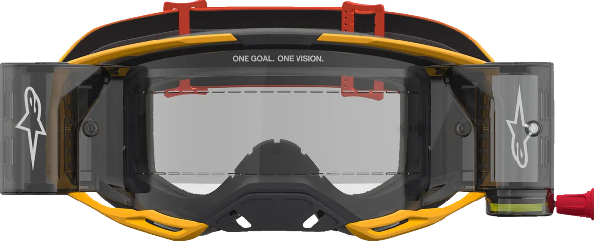 Alpinestars Vision 8 Amber Roll-Off Goggles YLW/RED/BLK/CLR