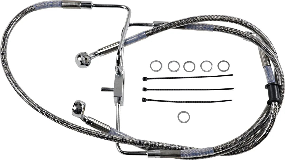 Drag Specialties Verlängerte Bremsleitung 39" Edelstahl Vorne