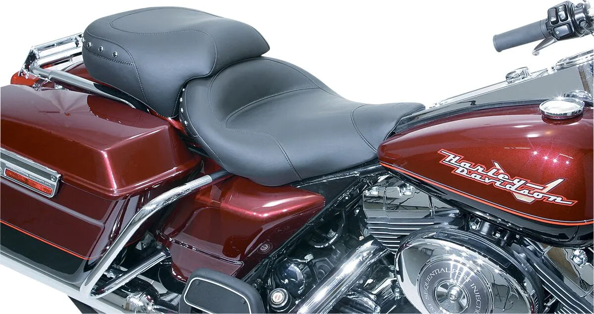 Solo Mustang Studded Wide Touring Seat - For Harley Davidson