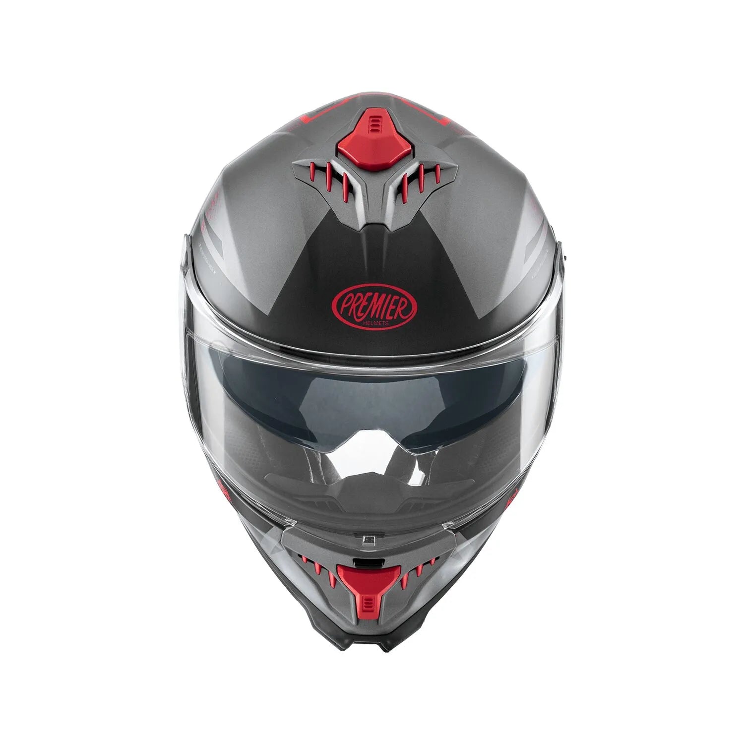 Premier Helmets Typhoon Ba Full Face Helmet - Gray/red/black