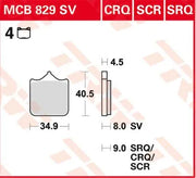 Trw Sv Serie Sinter-Bremsbeläge - Vorne