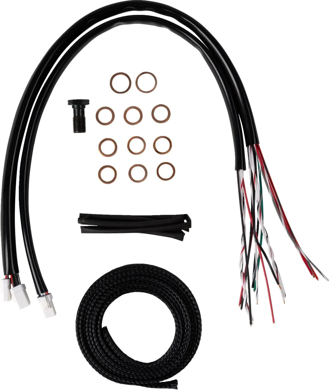 La Choppers Midnight Braided Handlebar Cable Kit