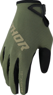 Thor Ridemode Static Gloves - Black/Camo Green