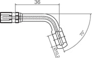 Trw Varioflex Banjo Fitting Mit 70° Biegung