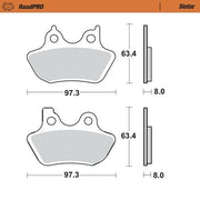 Moto-Master Roadpro Sinter Bremsbelag Hinten - Hinten