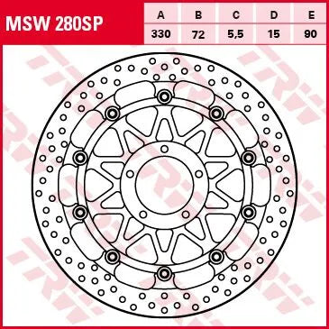 Trw Racing Sp-serie Bremsscheibe Für Hochleistung - Vorne