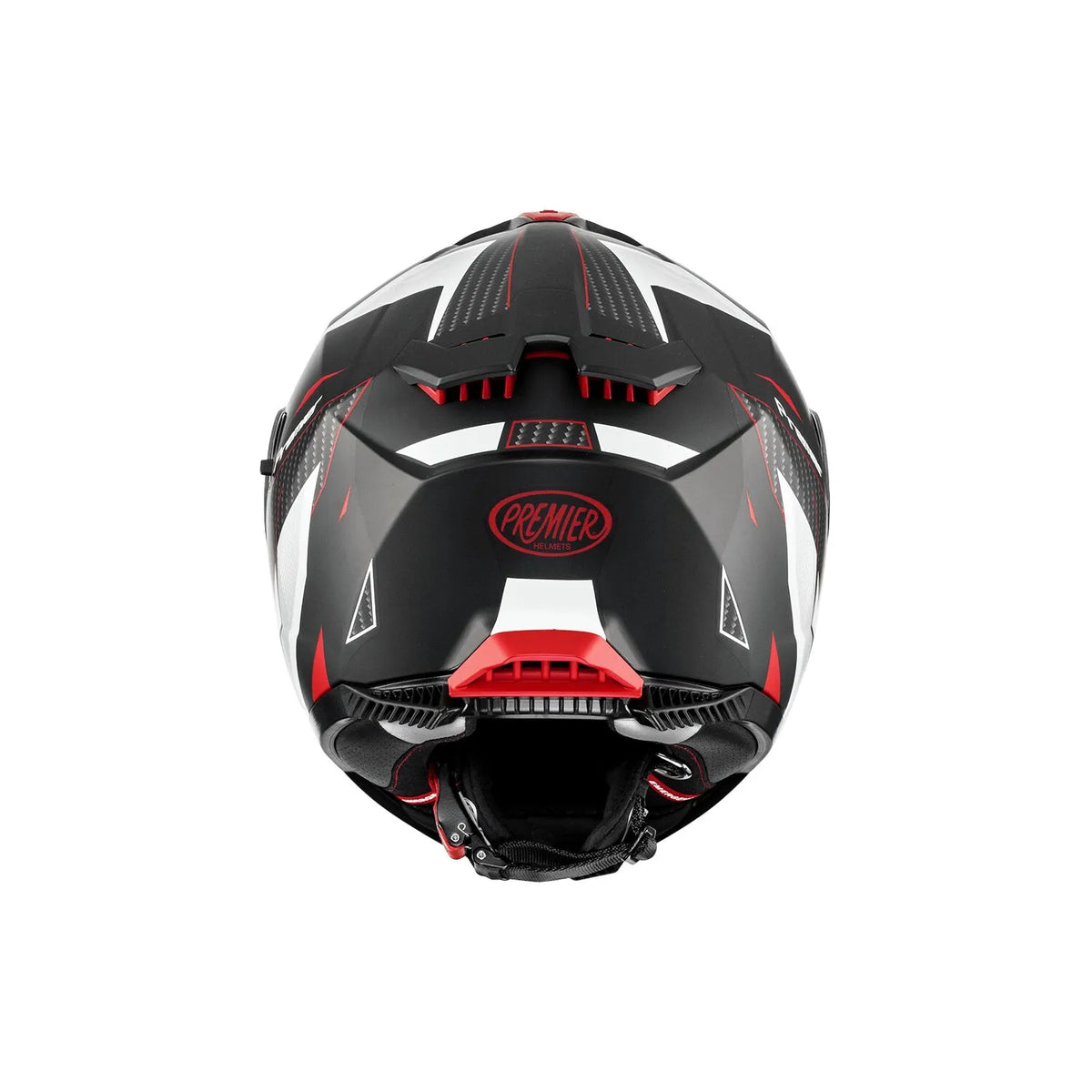 Premier Helmets Typhoon Full Face Helmet Matte Red White Gray