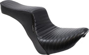 Le Pera Cherokee Seat - Black Vinyl - For Harley Davidson