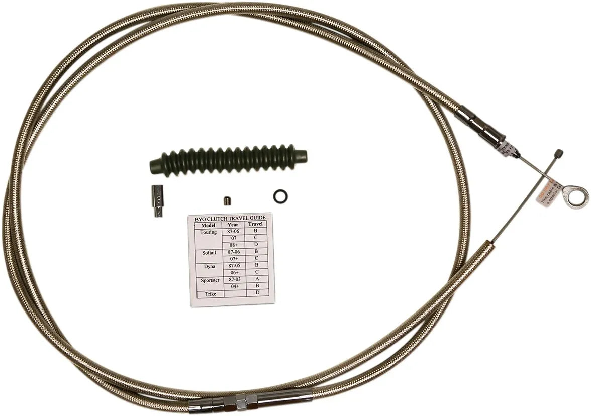 Magnum Shielding Byo Kupplungszug-Kit Für 1987+ Harley Modelle