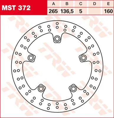 Trw Runde Feste Bremsscheibe Für 250-299mm Anwendungen - Vorne & Hinten