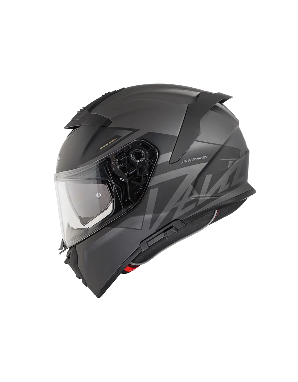 Premier Helmets Devil Mn Full Face Helmet - Matte Gray/black