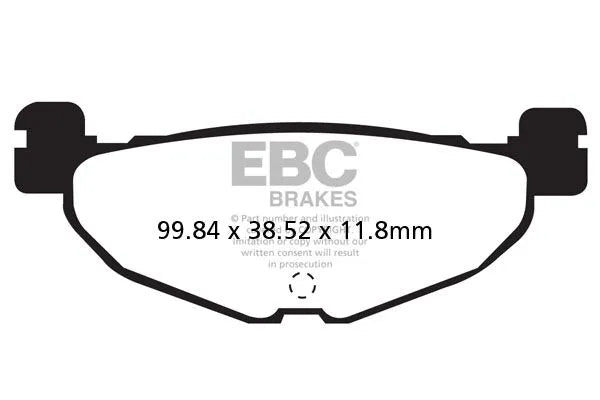 Ebc Sfa-hh Series Sinter-Bremsbeläge Für Roller - Hinten