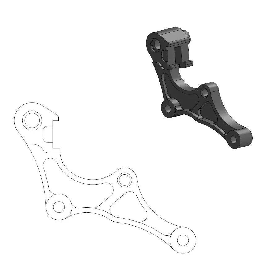 Moto-Master Supermoto Street Rotor Adapter Halterung