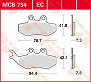 Trw Ec Series Keramik Bremsbeläge