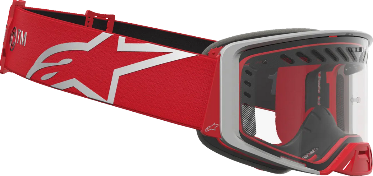 Alpinestars Supertech Dura Air Fluid Goggle Red/Silver/Clear