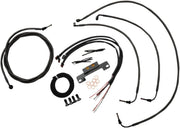 La Choppers Midnight Braided Handlebar Cable/Brake Line Kit