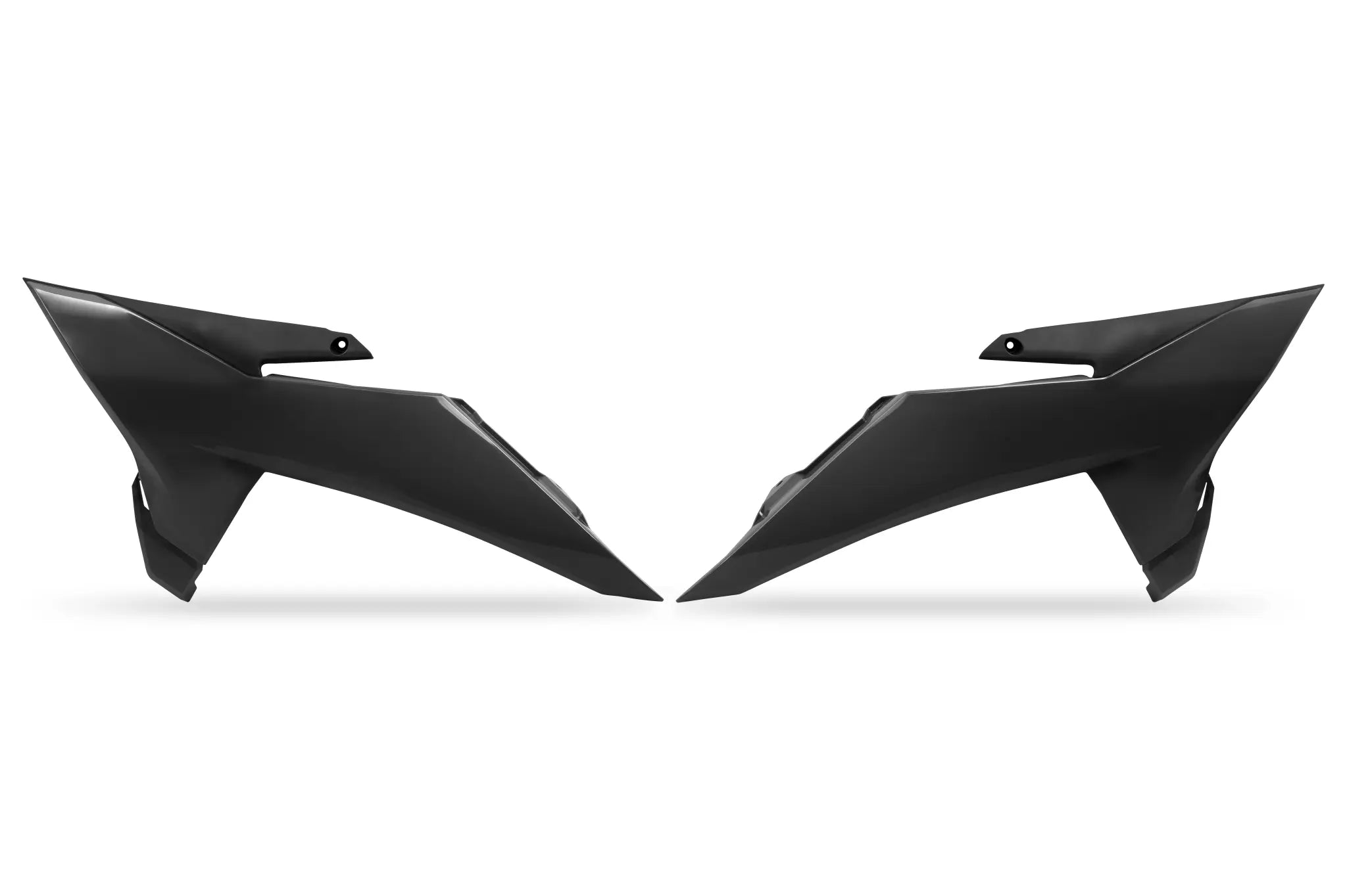 UFO MX Radiator Covers for KTM (Pair) - Black ABS Plastic