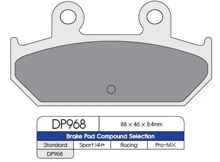 DP Brakes Standard Sintermetall Bremsbeläge - Hinten