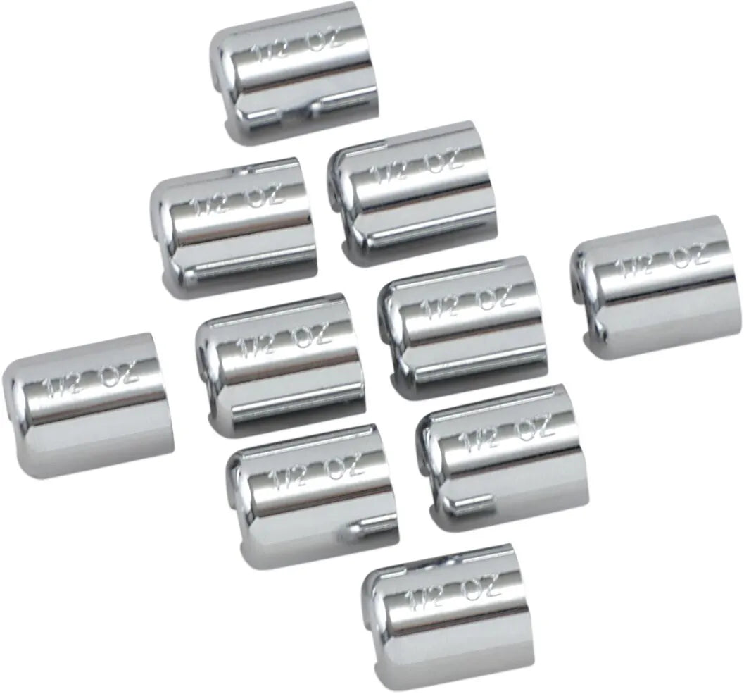K&L Supply Spoke Wheel Weights 1/2 oz Chrome 10 Pack