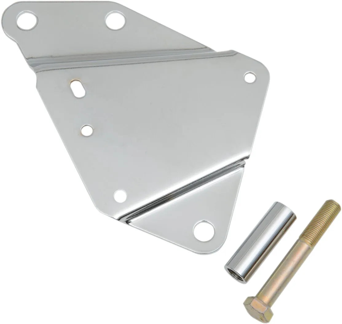 Paughco Left Chrome Toolbox Mount Kit for HD Softail 1985-1999
