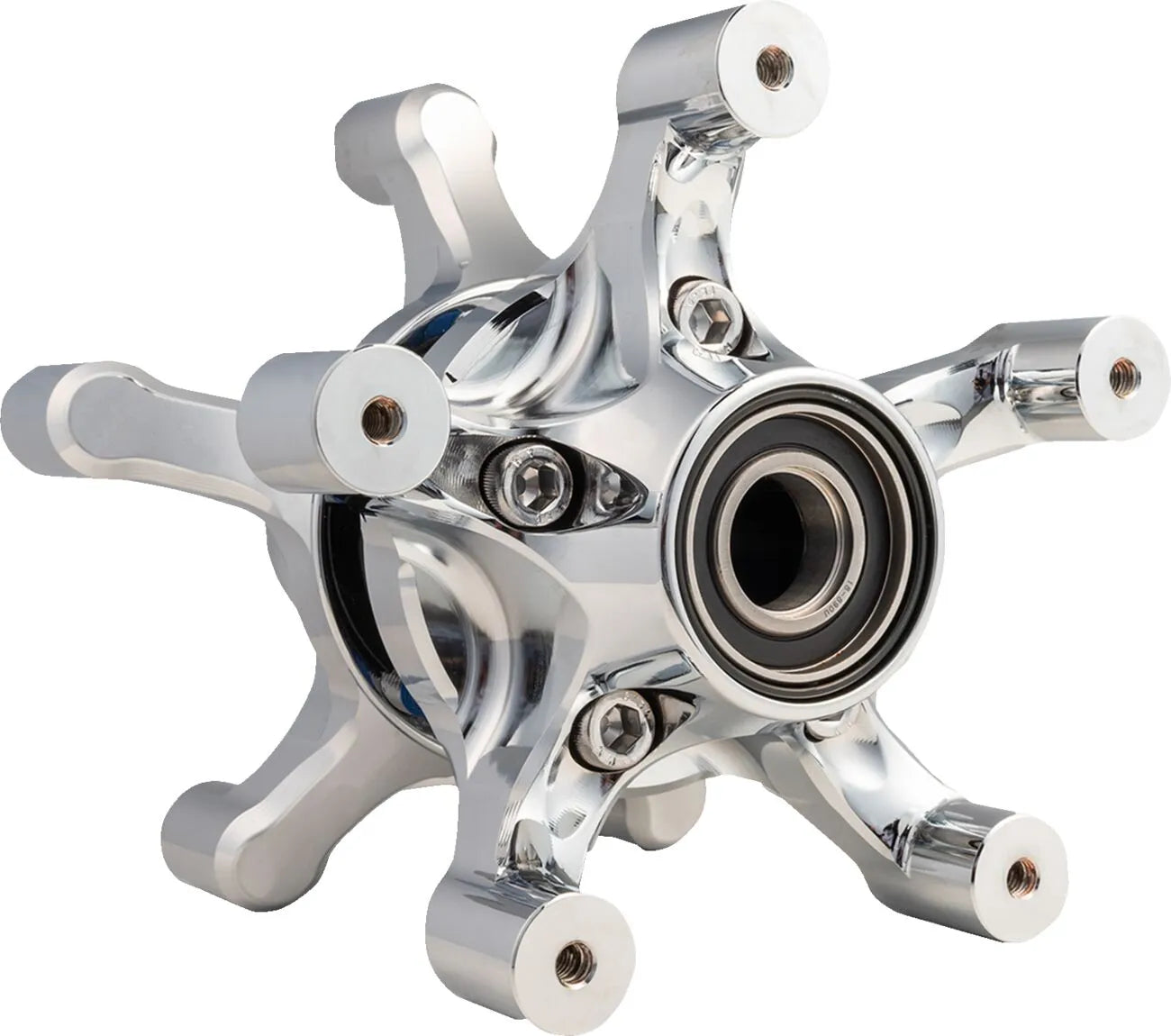 Arlen Ness Spider Wheel Hub - Chrome, Dual Disc