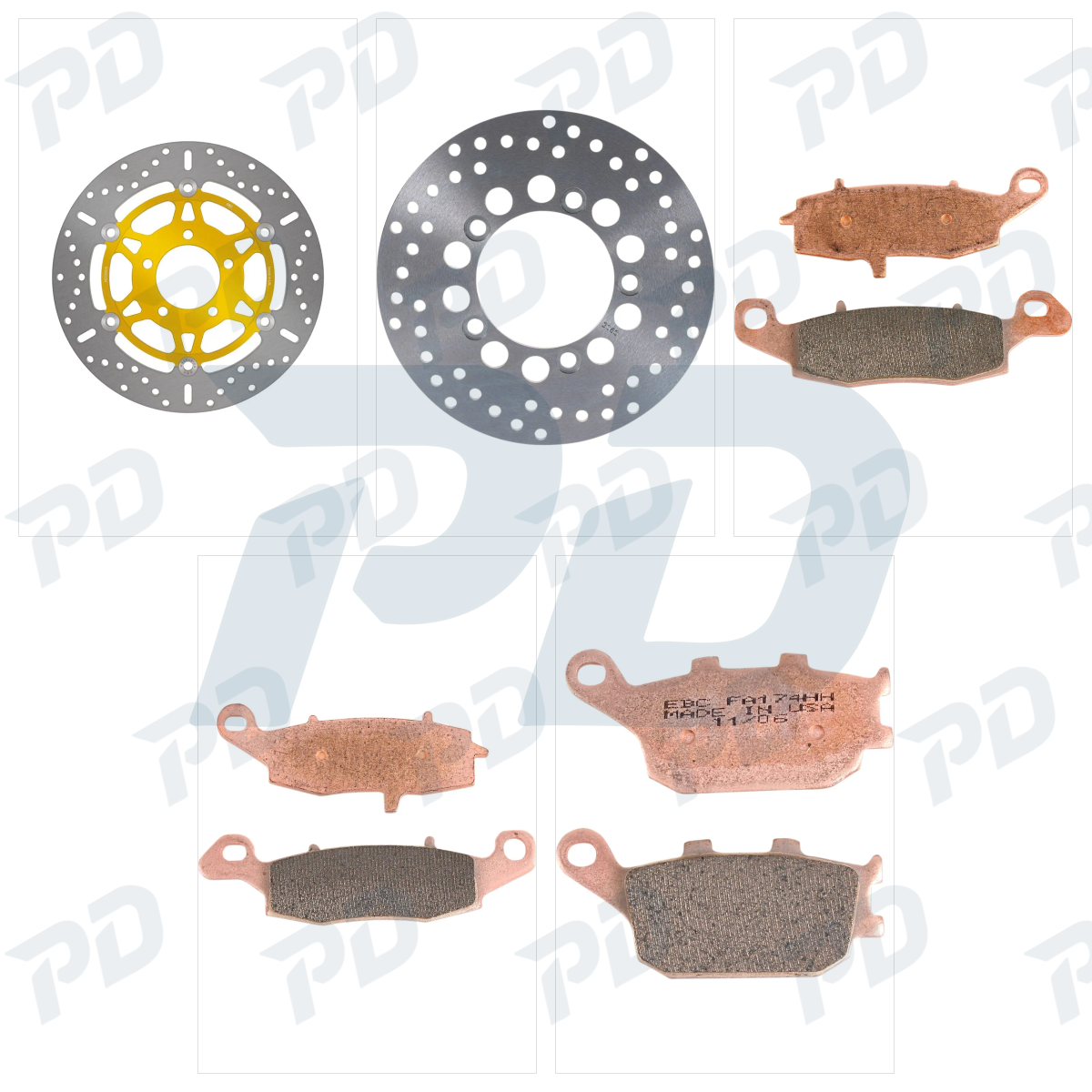 EBC Sintered Brake Kit with Brake Discs & Brake Pads for Suzuki SV 650 2003-2024