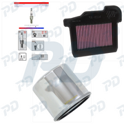 CHAMPION + K & N + HIFLOFILTRO Service Kit with Spark Plugs, Air Filter & Oil Filter for Yamaha MT-09 2014-2020