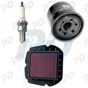NGK SPARK PLUGS + K & N Service Kit with Spark Plugs, Oil Filter & Air Filter for Suzuki SV 650 1999-2016