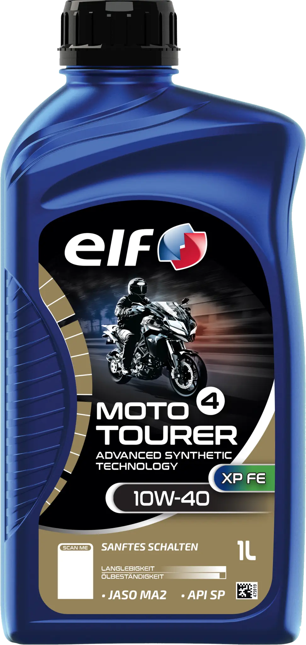 ELF Moto 4 Tourer XP FE 10W-40 Advanced Synthetic Engine Oil 1L