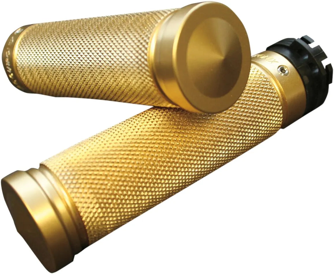 Accutronix Brass Knurled Grips - 1" Handlebar