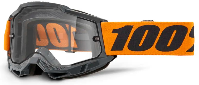 100% Accuri 2 Enduro Moto Goggles Orange Clear Lens